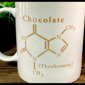 Vintage Chocolate Molecule Ceramic Mug 1991
